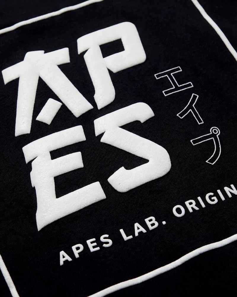 Apes Lab. Original Japan Stamp Boxy Tshirt - Black