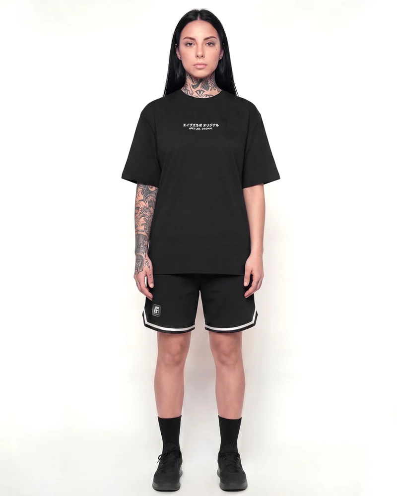 Apes Lab. Original Japan Stamp Basket Shorts - Black