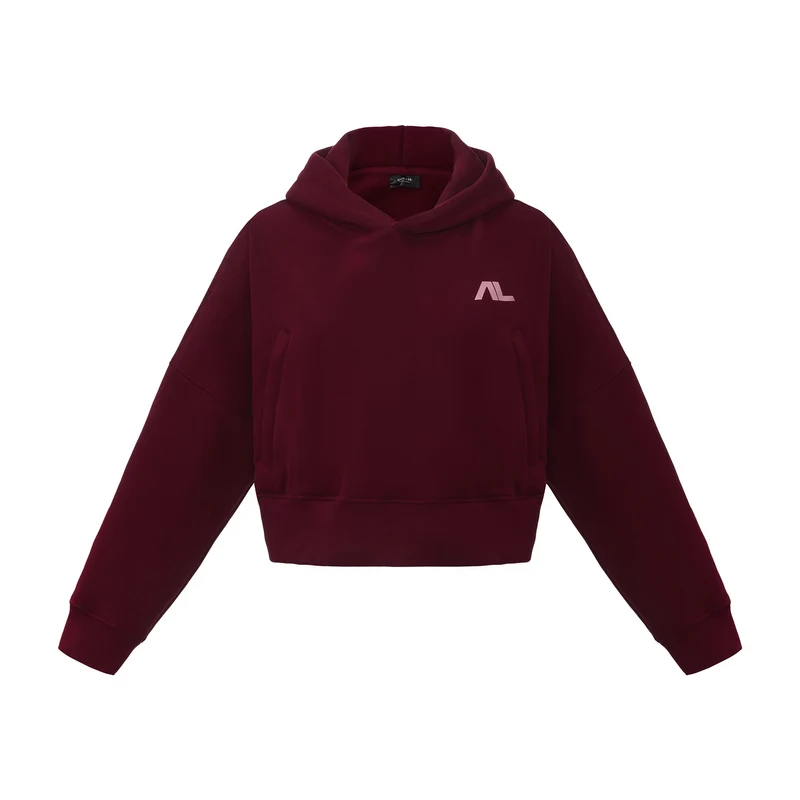 Apes Essentials UNIT Crop Oversize Hoodie - Red Velvet