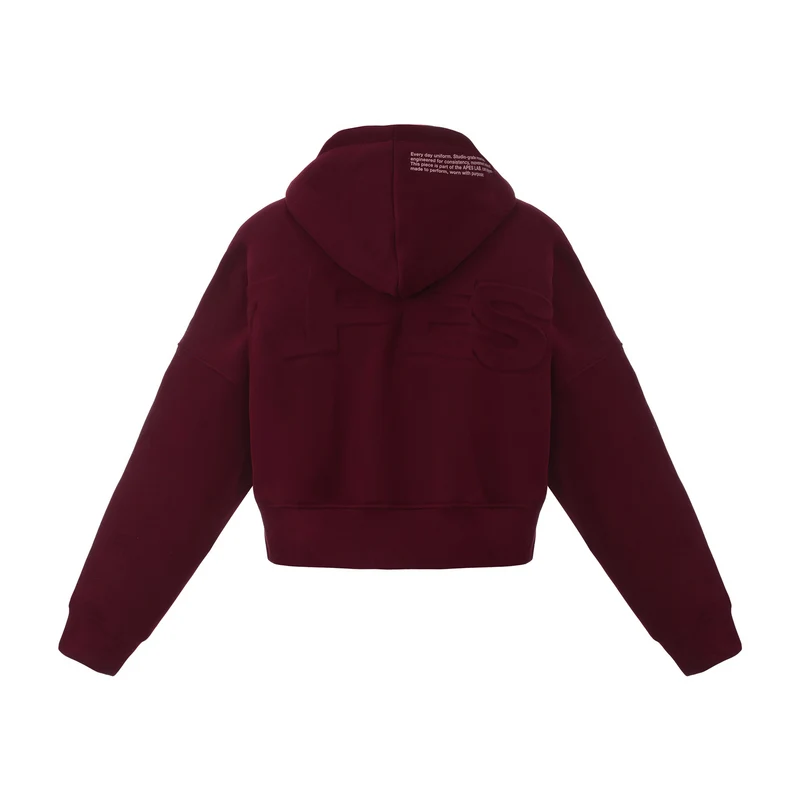 Apes Essentials UNIT Crop Oversize Hoodie - Red Velvet