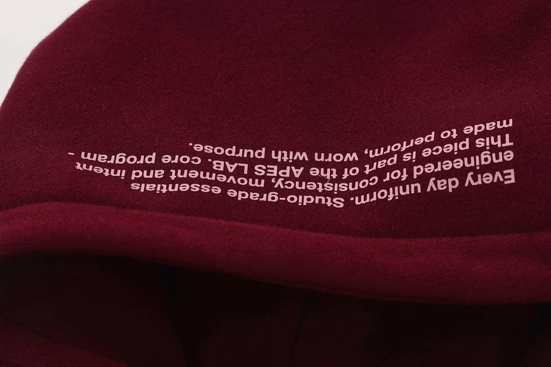 Apes Essentials UNIT Crop Oversize Hoodie - Red Velvet