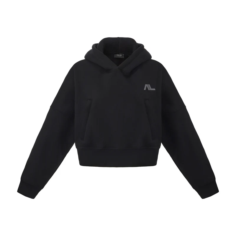 Apes Essentials UNIT Crop Oversize Hoodie - Black