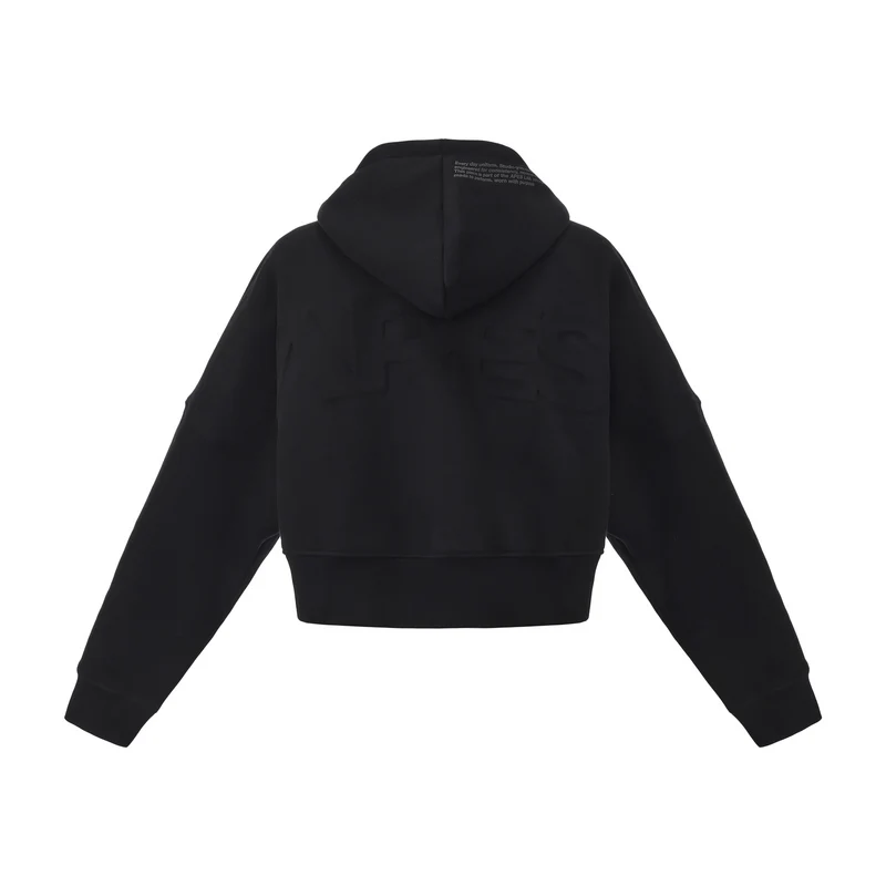 Apes Essentials UNIT Crop Oversize Hoodie - Black