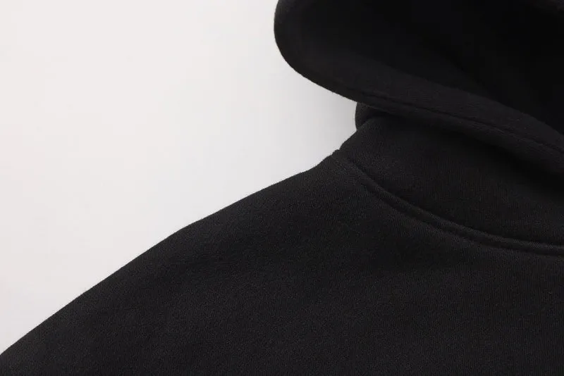 Apes Essentials UNIT Crop Oversize Hoodie - Black