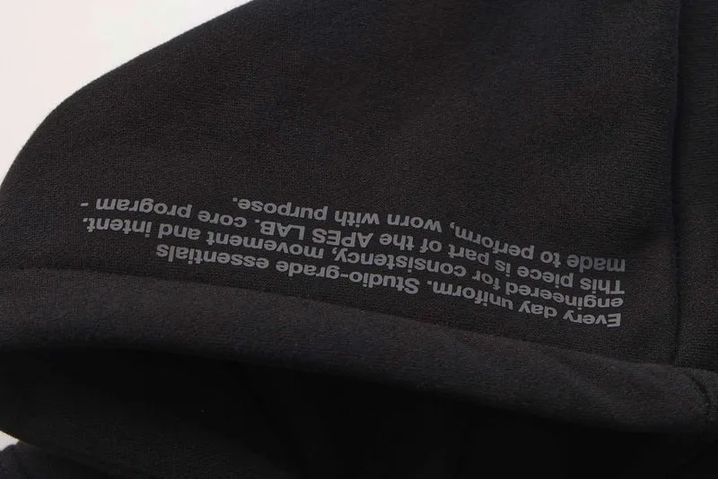 Apes Essentials UNIT Crop Oversize Hoodie - Black