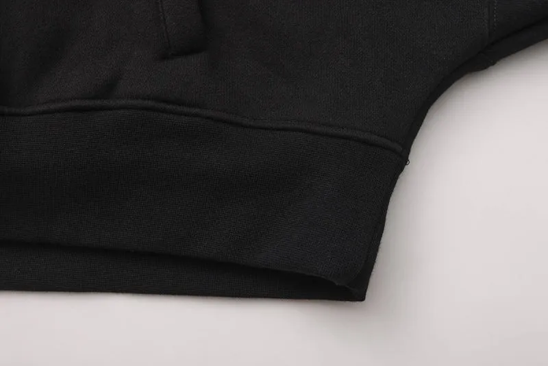 Apes Essentials UNIT Crop Oversize Hoodie - Black