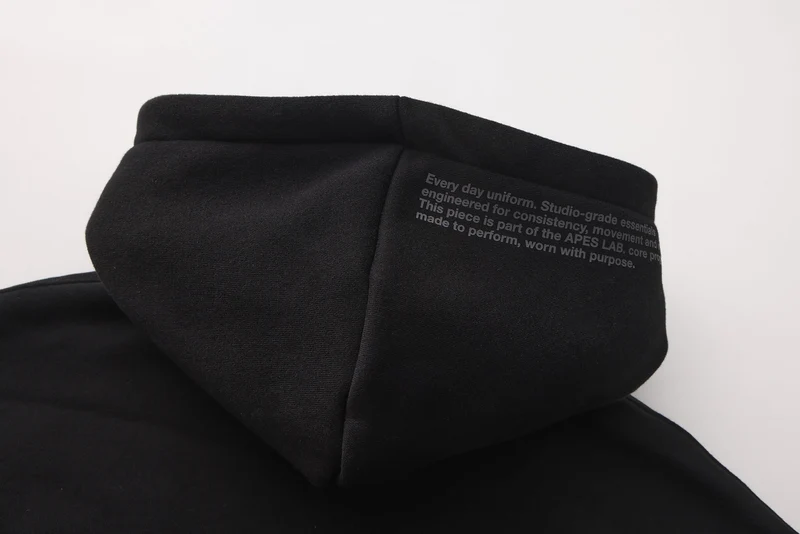 Apes Essentials UNIT Crop Oversize Hoodie - Black