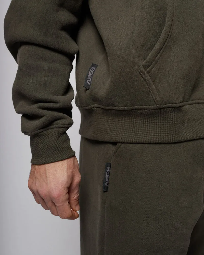 Apes Essentials UNIT Boxy Double Zip Hoodie - Dark Gray