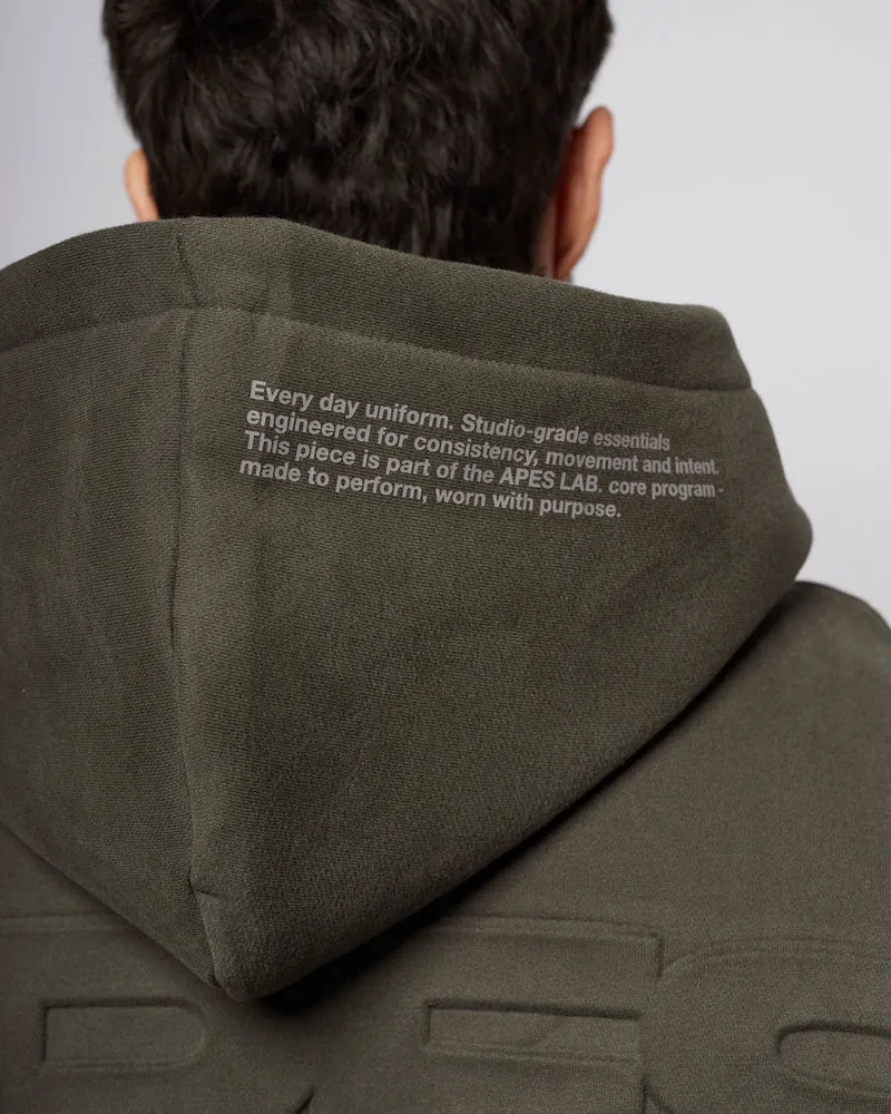Apes Essentials UNIT Boxy Double Zip Hoodie - Dark Gray