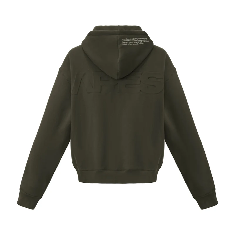 Apes Essentials UNIT Boxy Double Zip Hoodie - Dark Gray