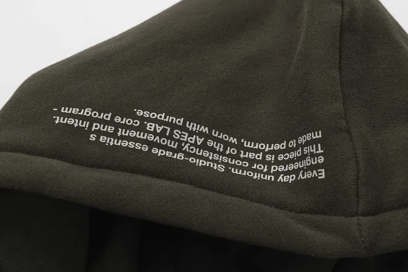 Apes Essentials UNIT Boxy Double Zip Hoodie - Dark Gray