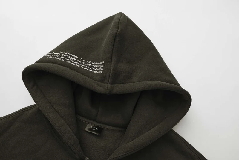 Apes Essentials UNIT Boxy Double Zip Hoodie - Dark Gray