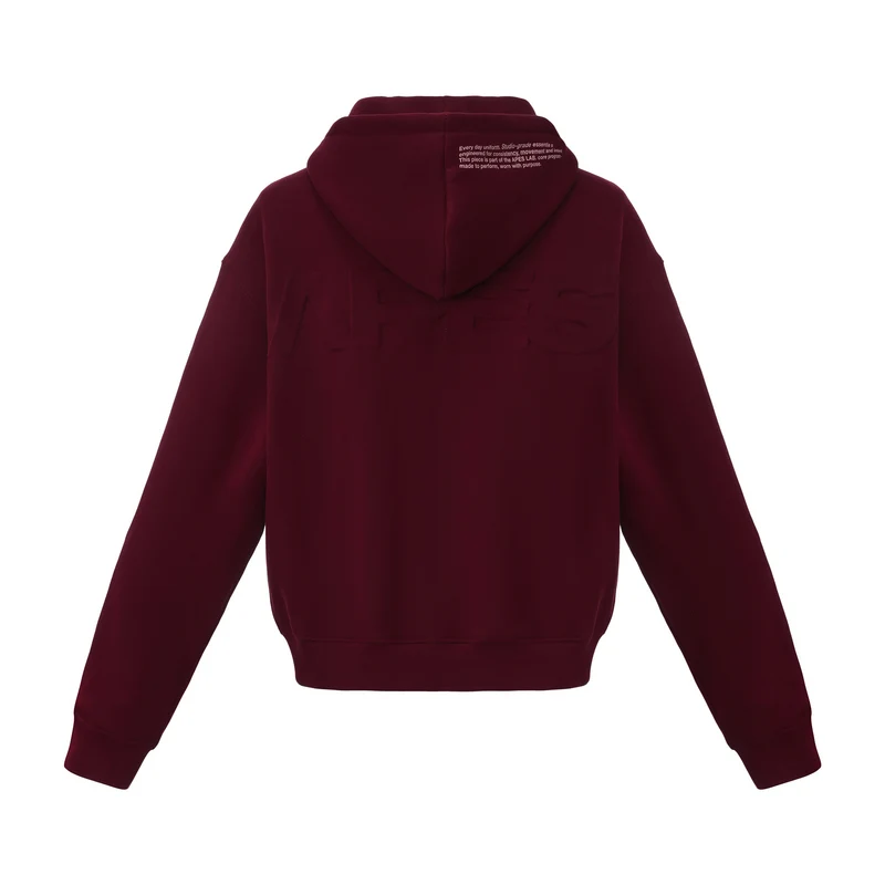 Apes Essentials UNIT Boxy Double Zip Hoodie - Red Velvet