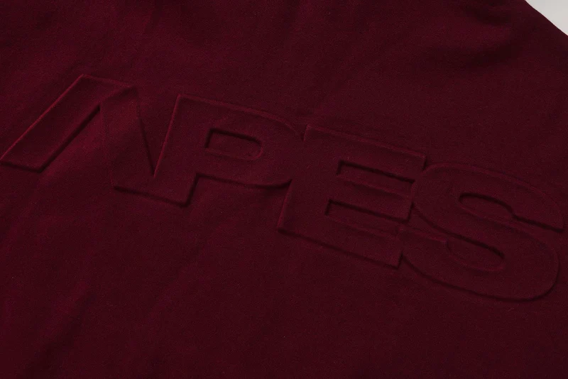 Apes Essentials UNIT Boxy Double Zip Hoodie - Red Velvet