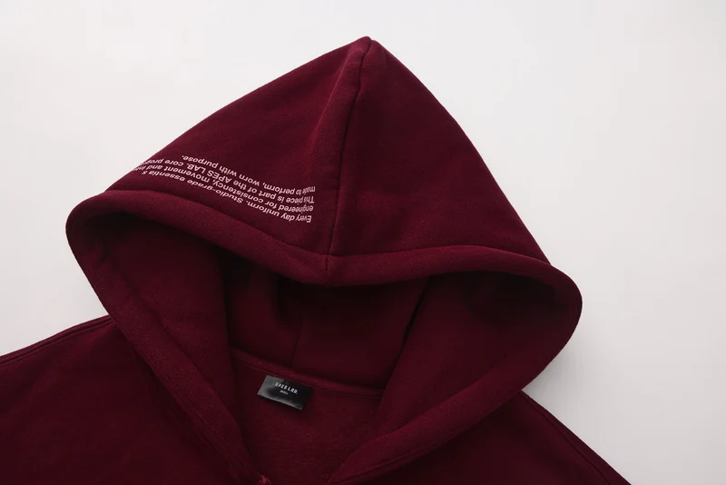 Apes Essentials UNIT Boxy Double Zip Hoodie - Red Velvet