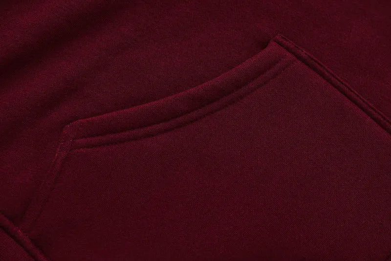 Apes Essentials UNIT Boxy Double Zip Hoodie - Red Velvet