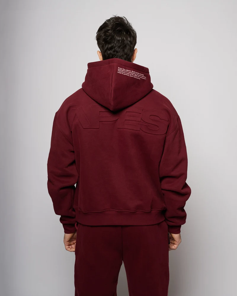 Apes Essentials UNIT Boxy Hoodie - Red Velvet