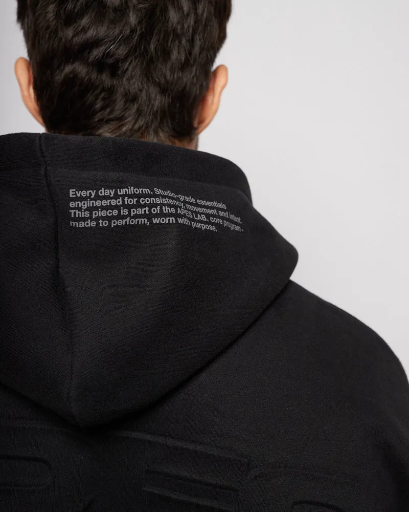 Apes Essentials UNIT Boxy Double Zip Hoodie - Black