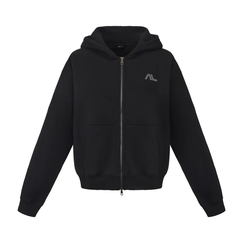 Apes Essentials UNIT Boxy Double Zip Hoodie - Black