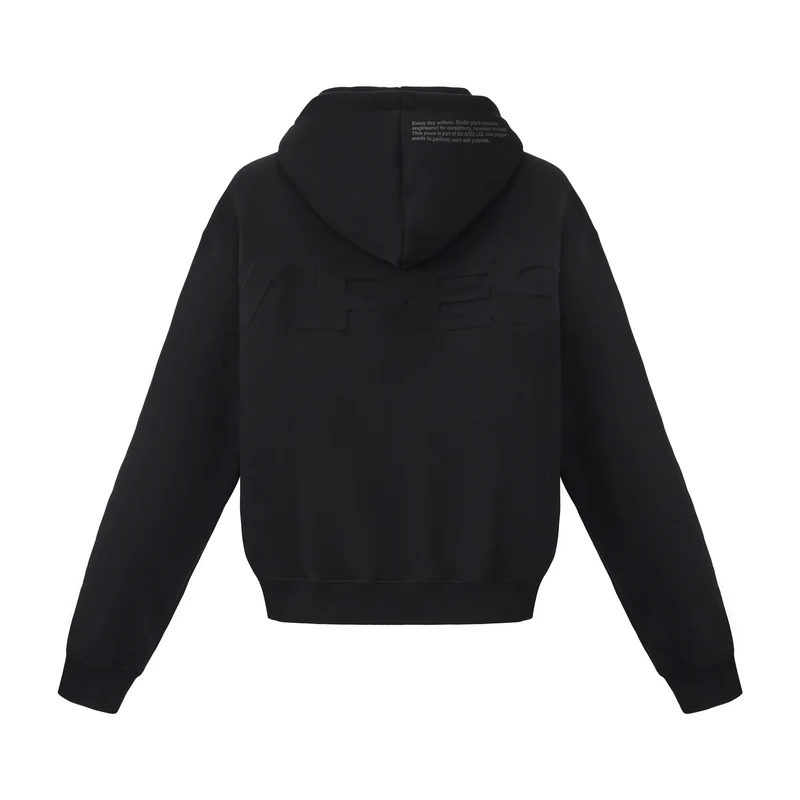Apes Essentials UNIT Boxy Double Zip Hoodie - Black