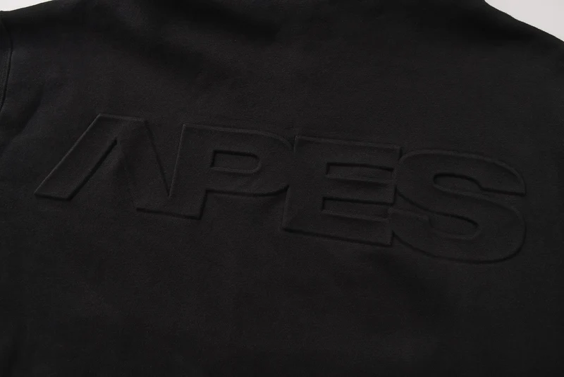 Apes Essentials UNIT Boxy Double Zip Hoodie - Black