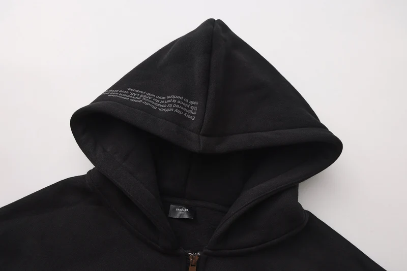 Apes Essentials UNIT Boxy Double Zip Hoodie - Black