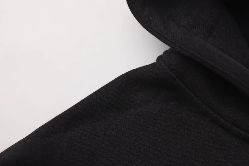 Apes Essentials UNIT Boxy Double Zip Hoodie - Black