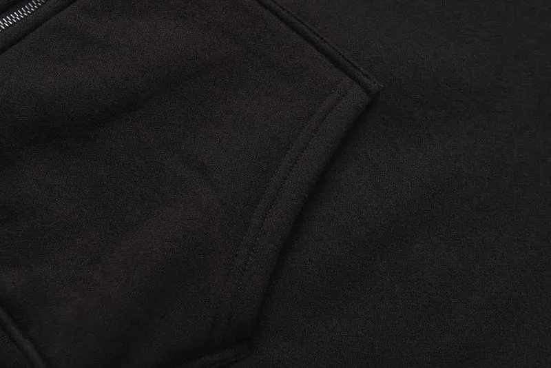 Apes Essentials UNIT Boxy Double Zip Hoodie - Black