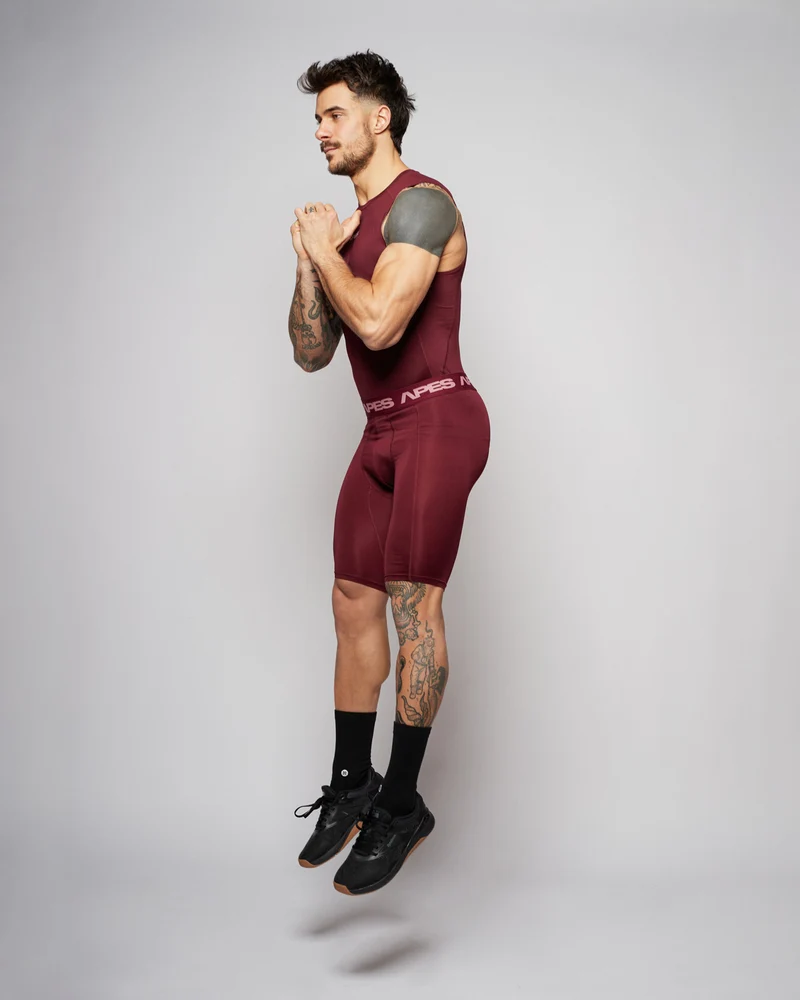 Apes Essentials Skin Compression Shorts - Red Velvet