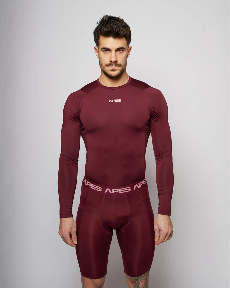 Apes Essentials Skin Compression Shorts - Red Velvet