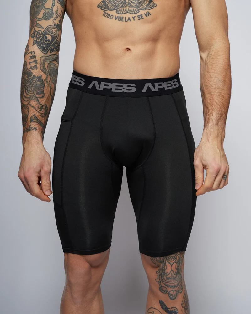 Apes Essentials Skin Compression Shorts - Solid Black