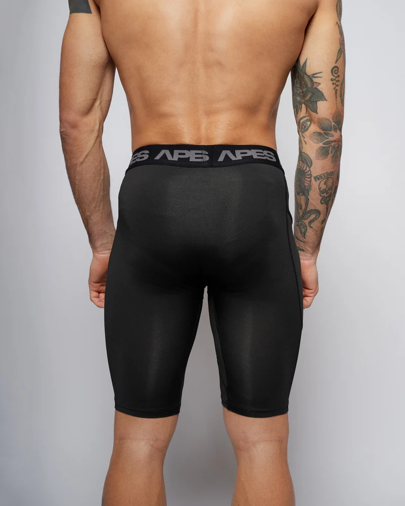 Apes Essentials Skin Compression Shorts - Solid Black