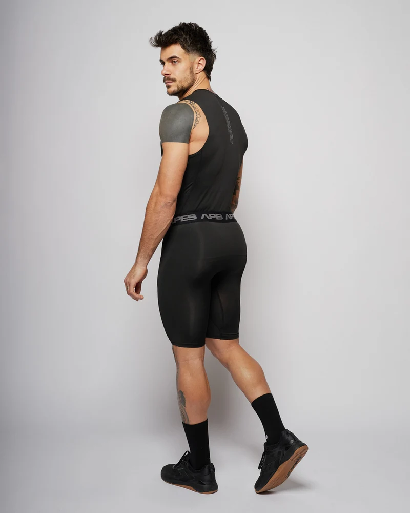Apes Essentials Skin Compression Shorts - Solid Black