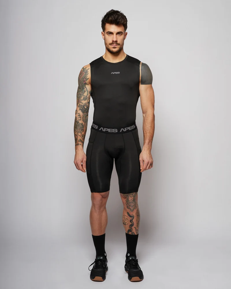 Apes Essentials Skin Compression Shorts - Solid Black