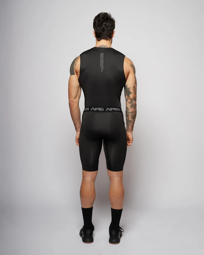 Apes Essentials Skin Compression Shorts - Solid Black