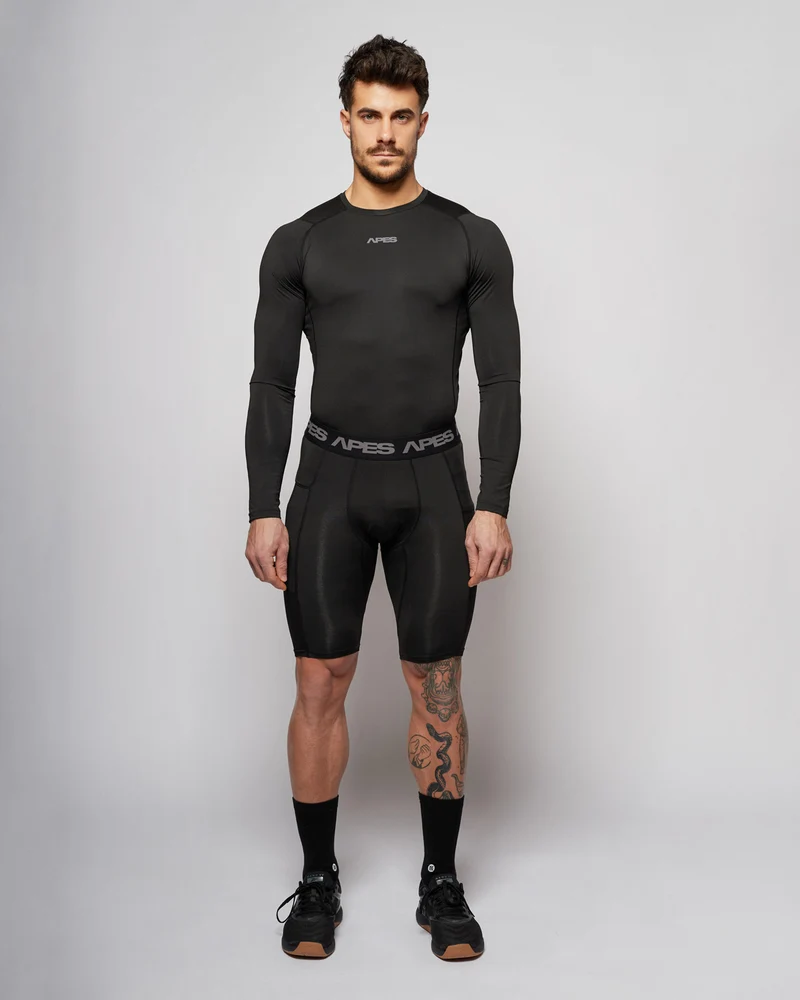 Apes Essentials Skin Compression Shorts - Solid Black