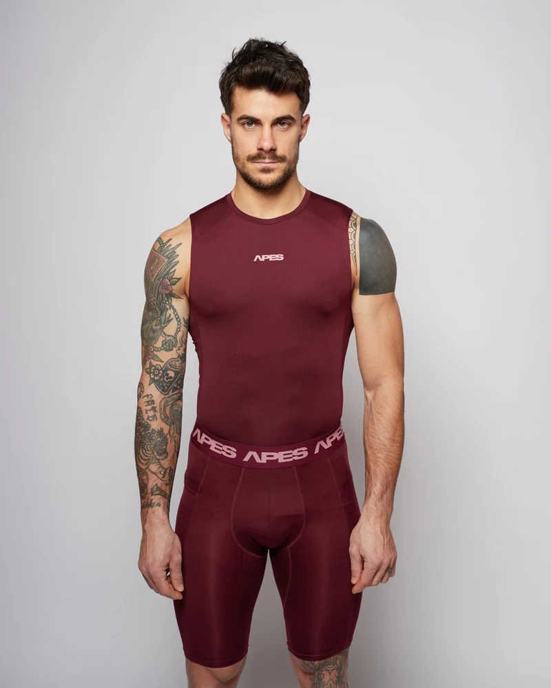 Apes Essentials Skin Compression TANK - Red Velvet