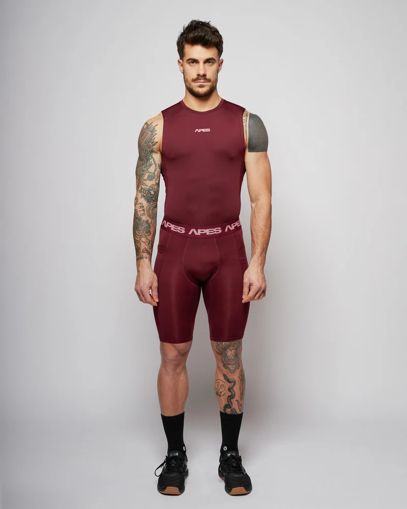 Apes Essentials Skin Compression TANK - Red Velvet