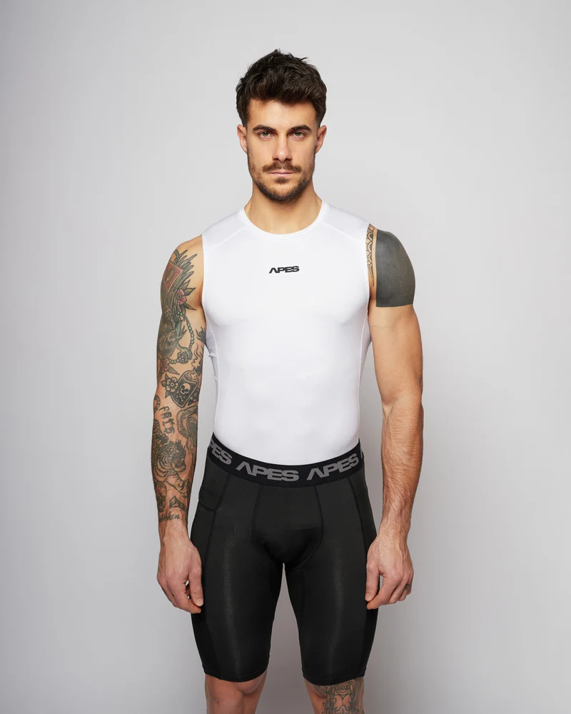 Apes Essentials Skin Compression TANK - White