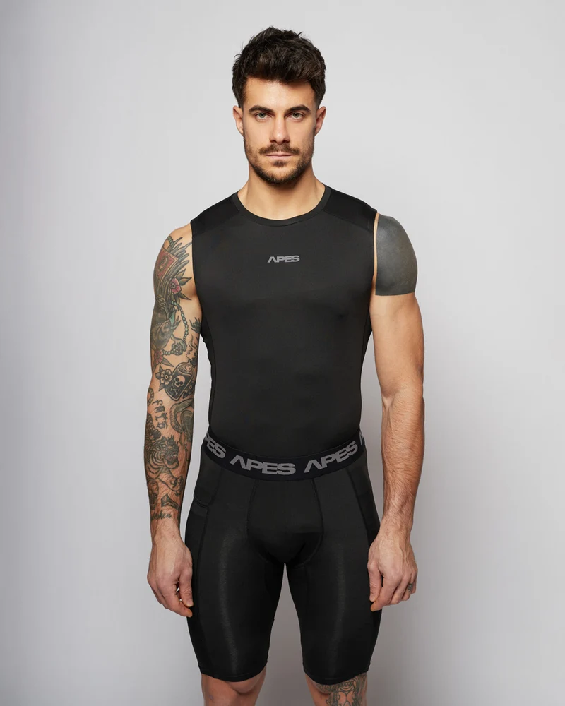 Apes Essentials Skin Compression TANK - Solid Black