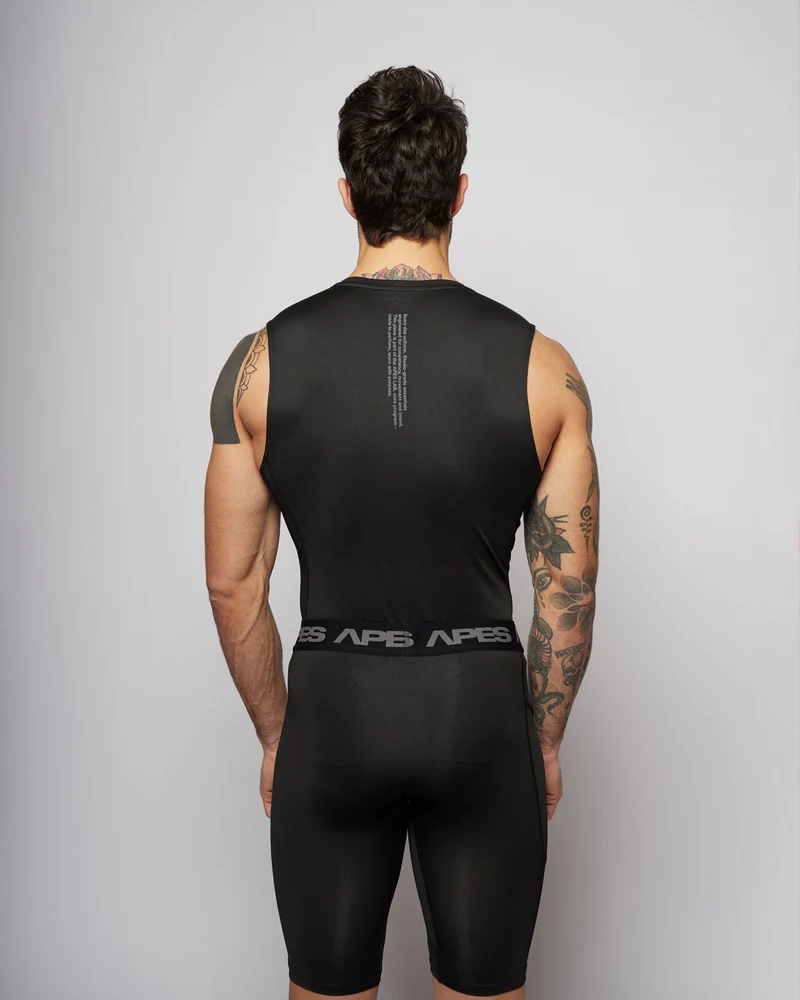 Apes Essentials Skin Compression TANK - Solid Black