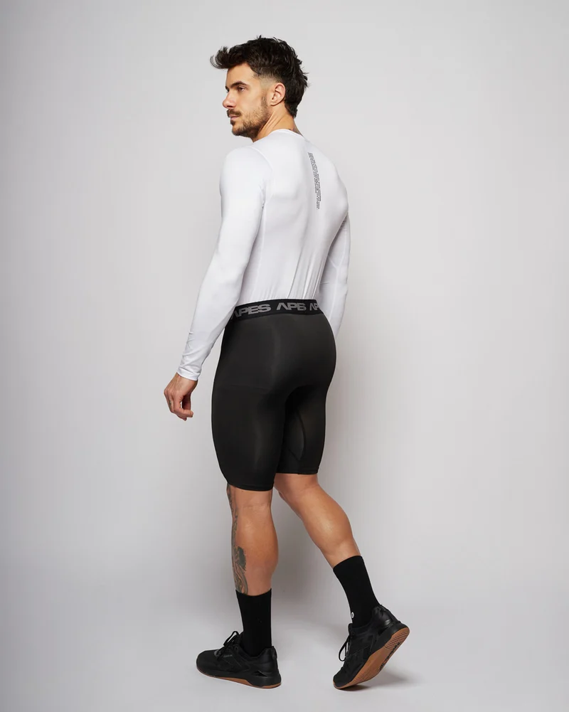 Apes Essentials Skin Compression Long Sleeves Tshirt - White