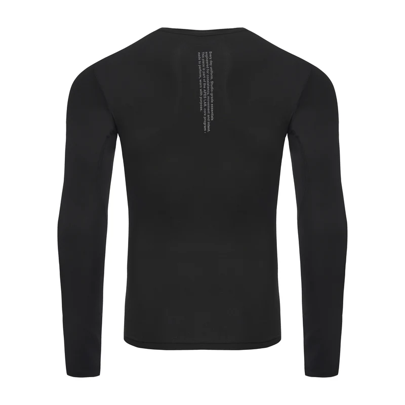 Apes Essentials Skin Compression Long Sleeves Tshirt - Solid Black