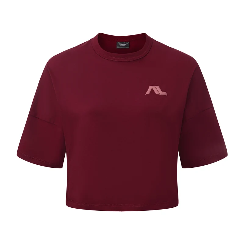 Apes Essentials Bold Crop Tshirt - Red Velvet