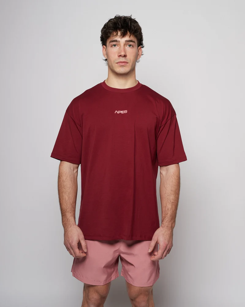 Apes Essentials Club Drop Tshirt - Red Velvet