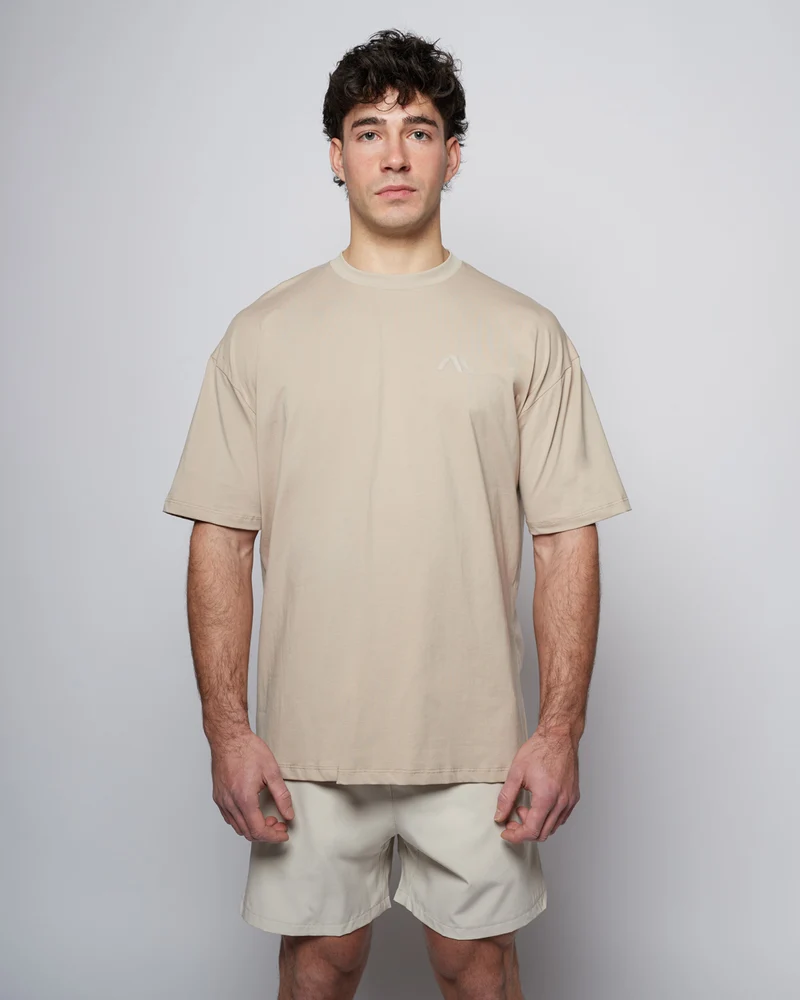 Apes Essentials Core Drop Tshirt - Taupe