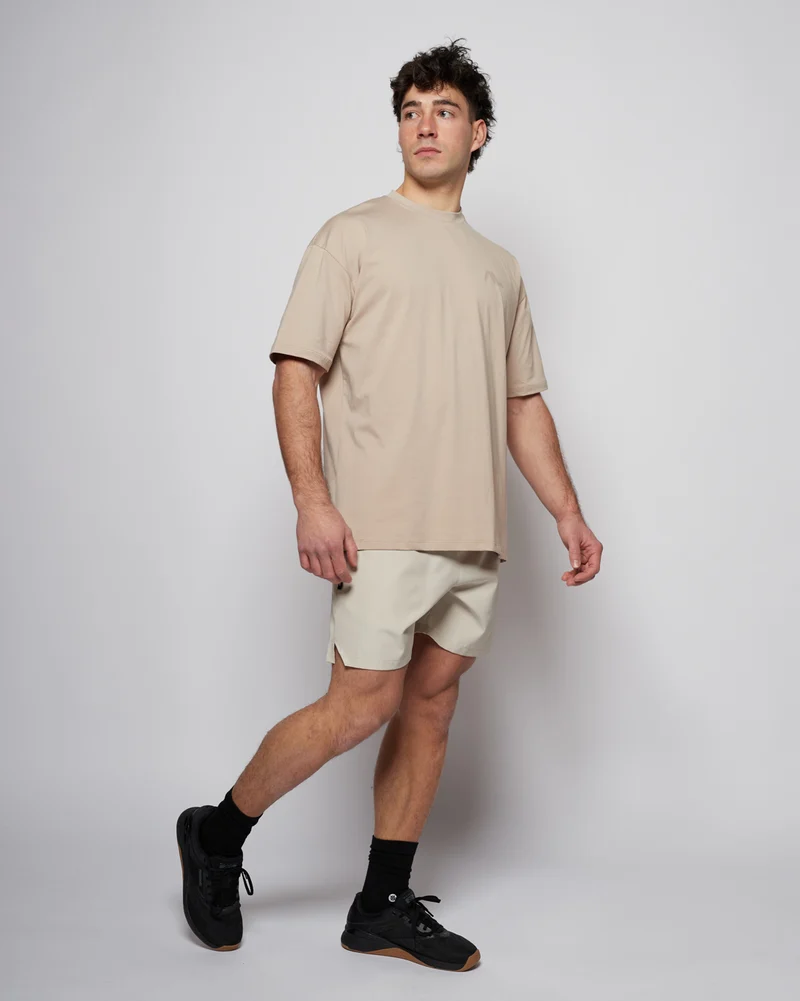 Apes Essentials Core Drop Tshirt - Taupe