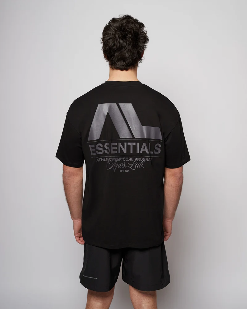 Apes Essentials Core Drop Tshirt - Solid Black