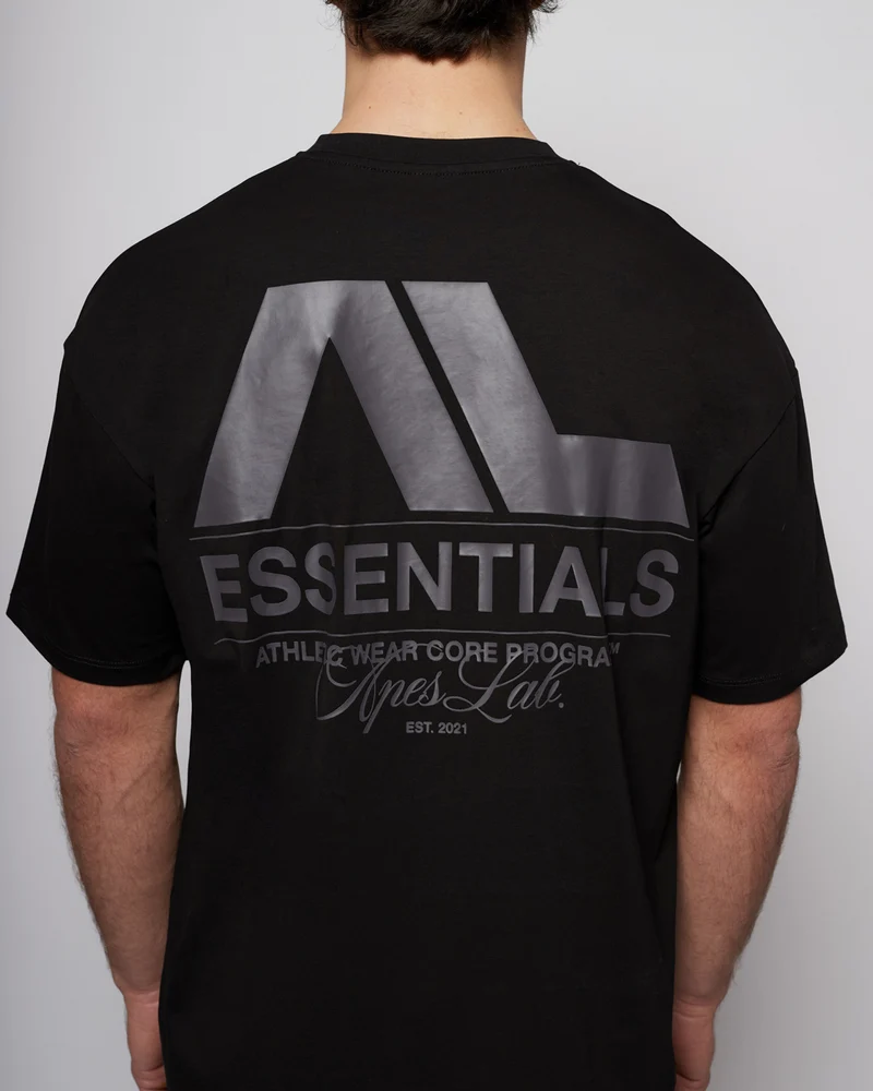 Apes Essentials Core Drop Tshirt - Solid Black