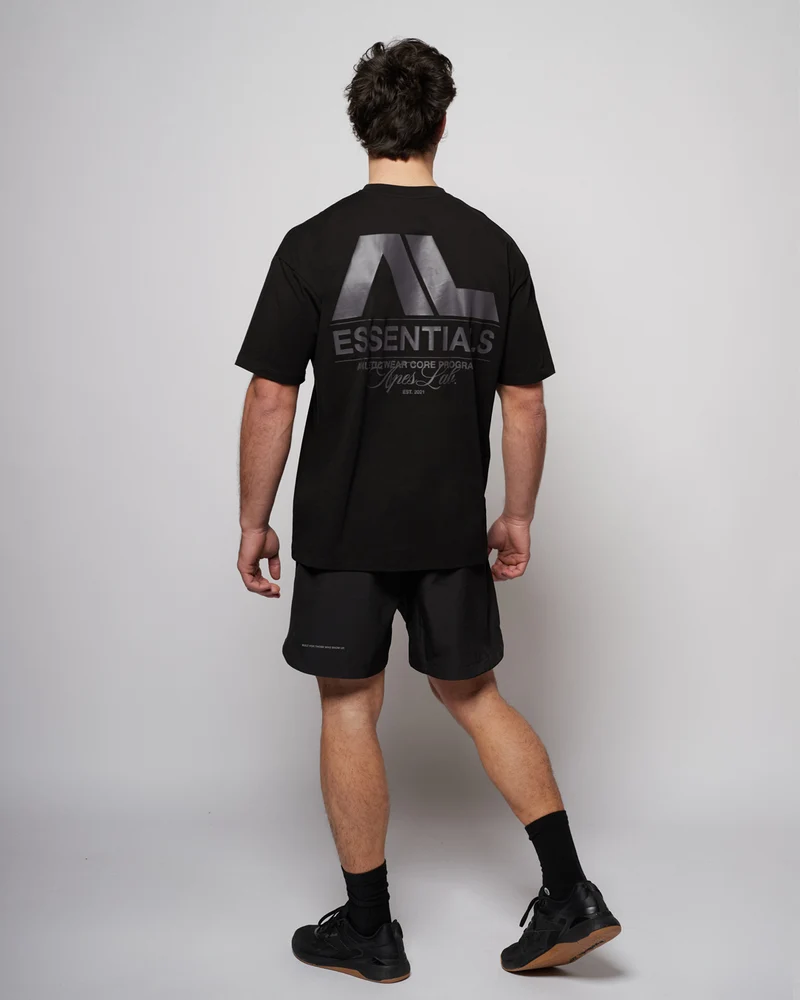 Apes Essentials Core Drop Tshirt - Solid Black